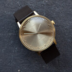 Tube Watch T40 // Brass // Brown Leather