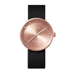 Tube Watch D38 // Rose Gold // Black Leather