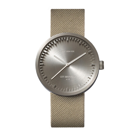 Tube Watch D38 // Steel // Sand Cordura + Leather