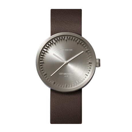 Tube Watch D42 // Steel // Brown Leather