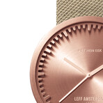Tube Watch D38 // Rose Gold // Sand Cordura + Leather