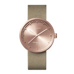 Tube Watch D38 // Rose Gold // Sand Cordura + Leather