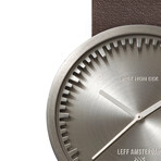 Tube Watch D42 // Steel // Brown Leather