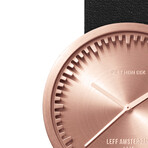 Tube Watch D38 // Rose Gold // Black Leather