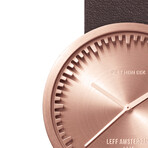 Tube Watch D38 // Rose Gold // Brown Leather