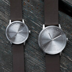 Tube Watch T40 // Steel // Brown Leather