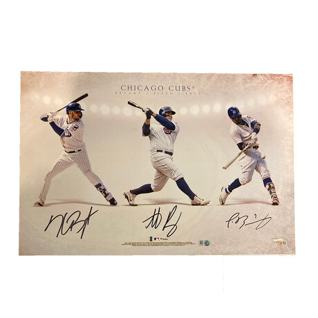 Kris Bryant, Anthony Rizzo & Javier Báez // Signed Photo // Chicago Cubs