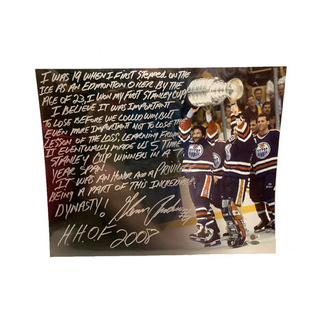 Glen Anderson Oilers Story // Signed Photograph // Edmonton Oilers