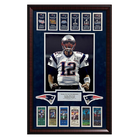 Tom Brady // New England Patriots // Unsigned Collage + Framed // Ver 1