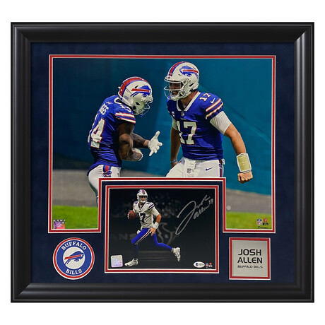 Josh Allen // Framed + Signed Photograph // Buffalo Bills