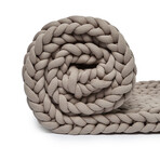 Yaasa Serenity Hand-Knit Weighted Blanket // Sand (15lb)