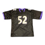 Ray Lewis // Autographed Baltimore Ravens Custom Football Jersey