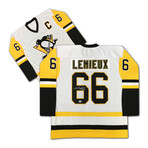 Mario Lemieux // Signed Pro Pittsburgh Penguins Jersey // White