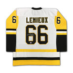 Mario Lemieux // Signed Pro Pittsburgh Penguins Jersey // White