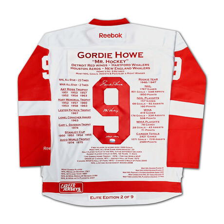 Gordie Howe // Elite Edition Career Jersey // Signed Limited 1 of 9 // Detroit Red Wings