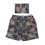 Camo Print Swim Suit // Woodland (XL)