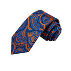 Knick Silk Tie // Navy + Orange