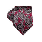 Dragon Silk Tie // Dark Red + Black