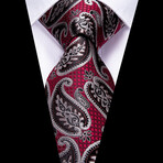 Dragon Silk Tie // Dark Red + Black