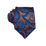Knick Silk Tie // Navy + Orange