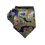 Sigma Handcrafted Silk Tie // Navy + Gold
