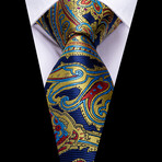 Sigma Handcrafted Silk Tie // Navy + Gold
