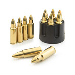 Gold Bullet Shaped Stainless Steel Whiskey Stones // Set of 6
