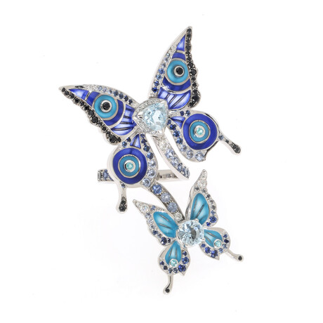 Psyche Blue Swarovski Butterfly Brooch Psyche Blue Swarovski Butterfly Brooch