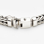 Bali Handmade Extra-Wide Arrow Link Bracelet // Silver