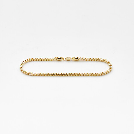 Solid 18K Gold Franco Chain Bracelet // 2.5mm // Yellow Gold