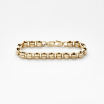 Solid 10K Gold Double Link Rambo Bracelet // 9mm // Yellow Gold // 8.25"