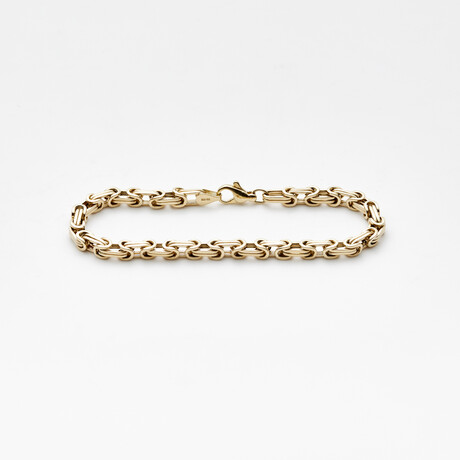 Solid 10K Gold Byzantine Link Bracelet // 5mm // Yellow Gold
