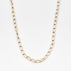 Hollow 14K Gold Charm Link Chain Necklace // 3mm // Yellow Gold (18" // 4g)