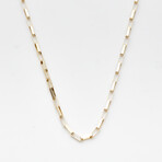 Solid 10K Gold Long Anchor Chain Necklace // 2mm // Yellow Gold (18" // 4.5g)