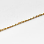Hollow 10K Gold Round Franco Chain Bracelet // 3.5mm // Yellow Gold // 8"