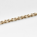 Solid 10K Gold Byzantine Link Bracelet // 5mm // Yellow Gold // 8"