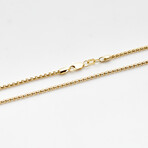 Hollow 14K Gold Round Box Chain Necklace // 1.8mm // Yellow Gold (20" // 4g)