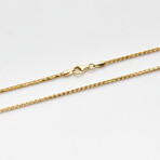 Solid 18K Gold Spiga Chain Necklace // 1.5mm // Yellow Gold (22" // 8.5g)