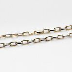 Solid 10K Two-Tone Gold Anchor Chain Necklace // 4.5mm // Yellow Gold + White Gold (18" // 7.4g)