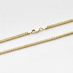 Hollow 10K Gold Franco Chain Necklace // 2.5mm // Yellow Gold (20" // 5.3g)