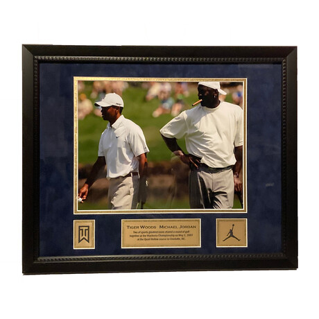 Tiger Woods & Michael Jordan // Framed + Unsigned Photograph