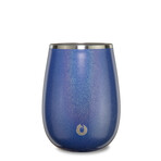 Insulated Stainless Steel Wine Glass + Lid // 13 oz // Shimmer Black (Shimmer Blue)