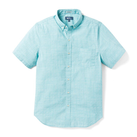 Woven Rattan Tailored Shirt // Teal Blue (XS)