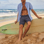 Woven Rattan Tailored Shirt // Stellar Blue (S)