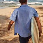 Woven Rattan Tailored Shirt // Stellar Blue (S)