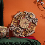 DIY Mechanical Gear 3D Wooden Puzzle // Zodiac Wall Clock
