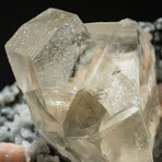 Genuine Chalcedony Stilbite with Twinned Calcite Crystal