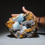 Genuine Blue Barite Crystal Cluster