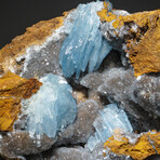 Genuine Blue Barite Crystal Cluster