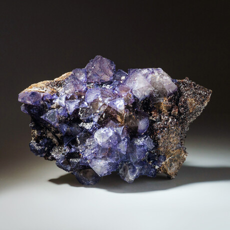 Genuine Purple Fluorite Crystal Cluster // V1